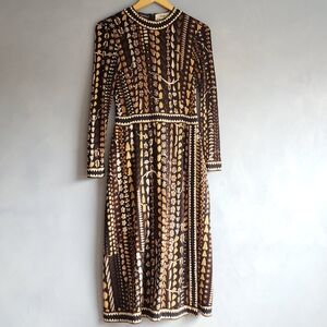 AVERARDO BESSI SILK JERSEY VINTAGE SIGNATURE DRESS, SIZE US 6